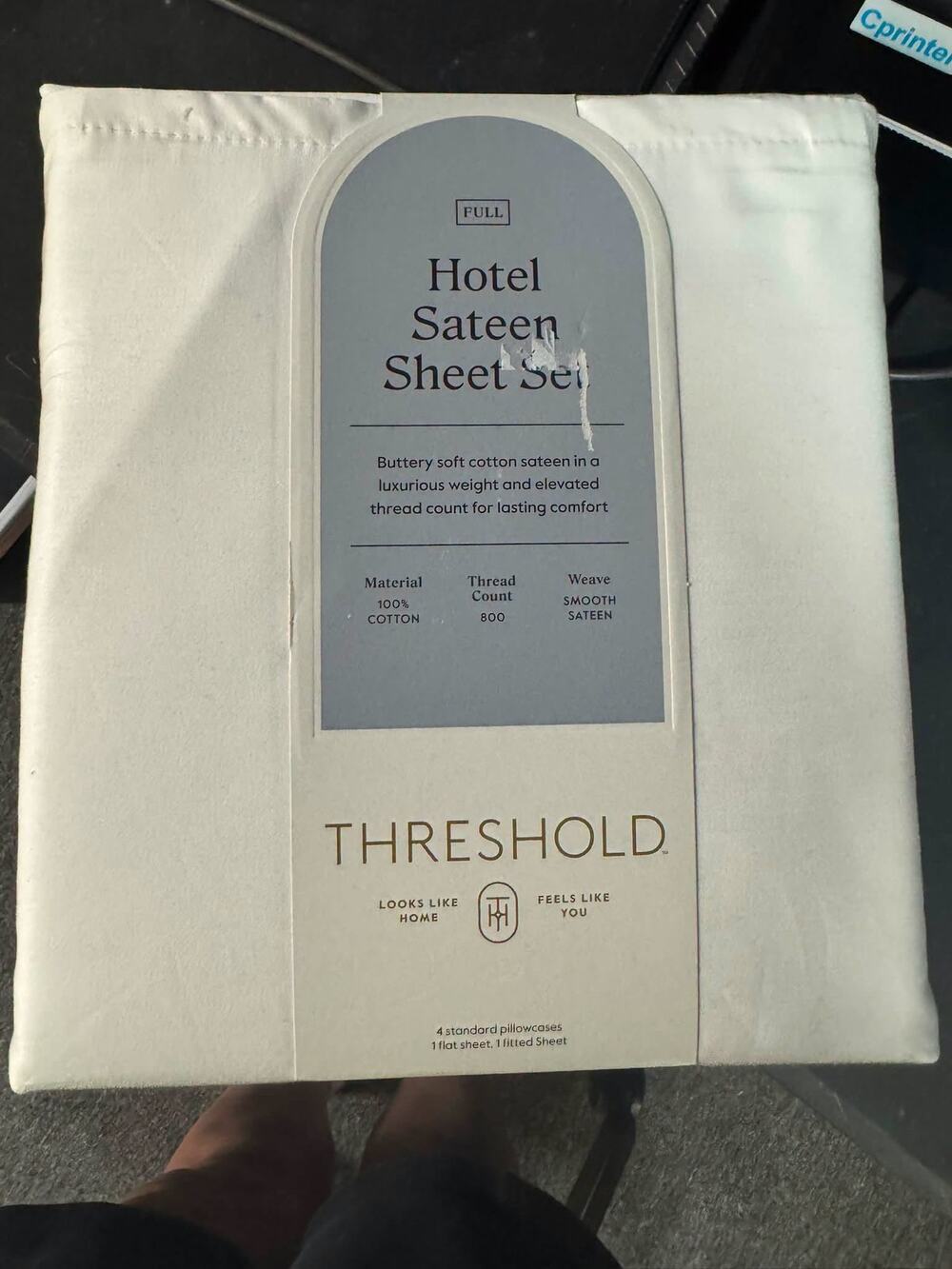 New Threshold Full Hotel Sateen Sheet Set